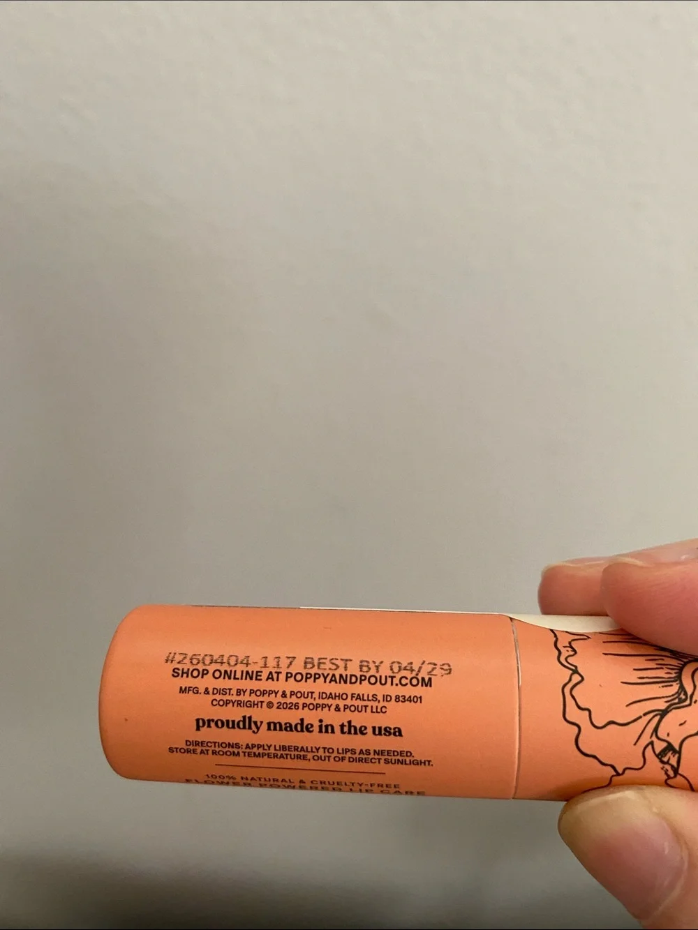 Poppy & Pout Pink Grapefruit Lip Balm - Pink